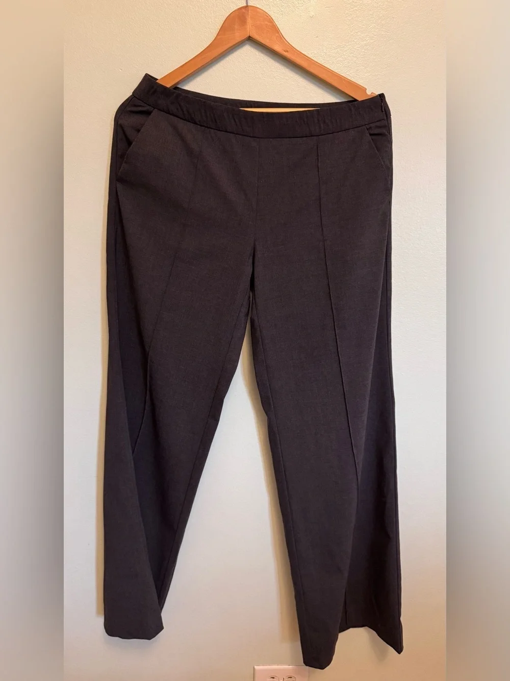Space Style Concept Wide-Leg Dress Pants in Charcoal - Picture 2 of 12